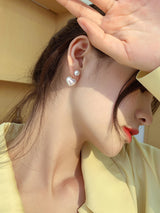 S925 Silver Needle Asymmetric Tassel Love Stud – Gifts for Couples — 13