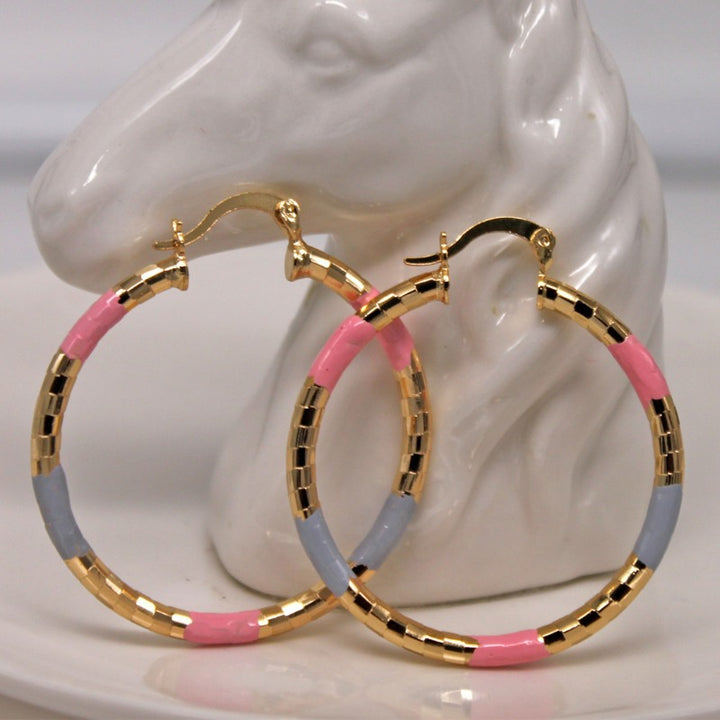 Simple Circle Personalized Earrings – Holiday Gift Ideas — 1