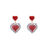 Sterling Silver Needle Drip Oil Diamond Love Heart – Gifts for Couples — 6