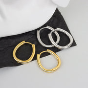 Women's Oval Simple Frosty Stud Earrings – Gifts for Her — 1