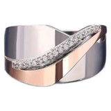 Electroplating Two-color Diamond-studded Ring – Holiday Gift Ideas — 4