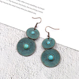 Vintage Double Layer Round Earrings – Unique Gift Ideas — 2