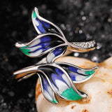 Ethnic Style Flower Dropping Oil Ring Female – Stylish Gifts — 2