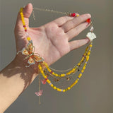 Butterfly-drip-glaze Bead Necklace Niche Design – Jewelry Gift Ideas — 3
