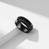 Nordic Viking Text Rotating Stainless Steel Ring – Birthday Gifts — 2