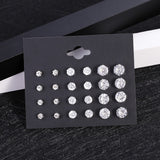 Round Six-claw Crystal Zircon Card Pack 12 Pairs – Practical Gifts — 3