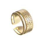 Adjustable Hammer Pattern Women's Ring – Gifts for Her — 4