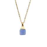 Cut Natural Necklace With Original Stone Pendant – Jewelry Gift Ideas — 11