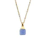 Cut Natural Necklace With Original Stone Pendant – Jewelry Gift Ideas — 11