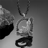 Nordic Viking Odin Crow Titanium Steel Pendant – Jewelry Gift Ideas — 3