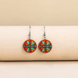 Boho Best Teacher Ever Glass Dome Earrings Stainless – Gifts for Her — 2