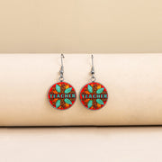 Boho Best Teacher Ever Glass Dome Earrings Stainless – Gifts for Her — 2