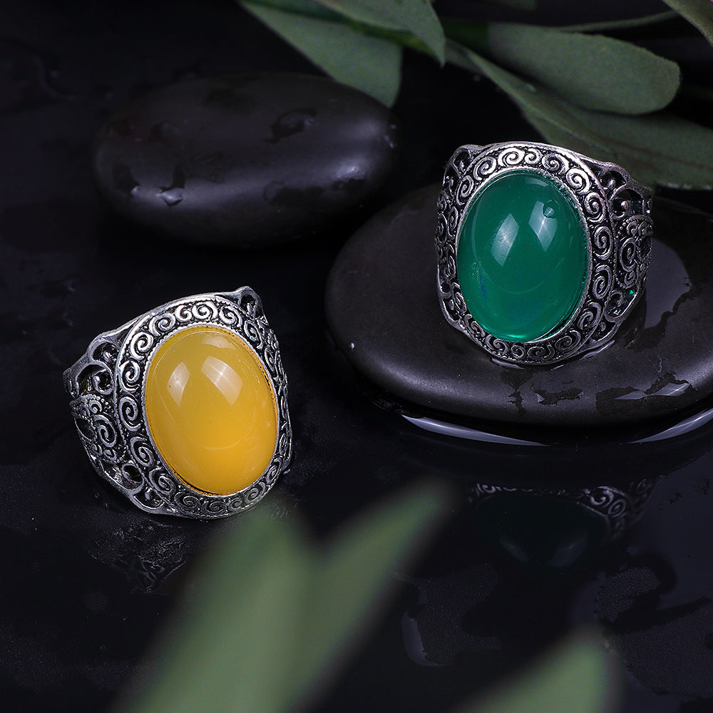 Agate-like Diamond Cut Face Ring – Birthday Gifts — 1