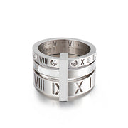 Stainless Steel Multi Ring Combination Roman Letter – Useful Gifts — 9