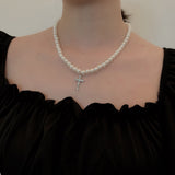 Pearl Clavicle Vintage Diamond Cross Pendant – Jewelry Gift Ideas — 1