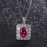 Retro Style Color Treasure Simulation Ruby Big Square – Stylish Gifts — 5