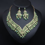 Creative Crystal Collarbone Necklace Earring Set – Jewelry Gift Ideas — 5