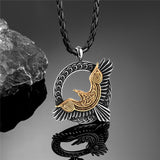 Nordic Viking Odin Crow Titanium Steel Pendant – Jewelry Gift Ideas — 2