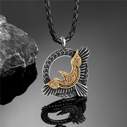 Nordic Viking Odin Crow Titanium Steel Pendant – Jewelry Gift Ideas — 2