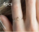 Mountain-shaped Copper Creative Custom Ladies Ring – Birthday Gifts — 2