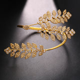Leaf Opening Bracelet Fashionable Full Diamond – Jewelry Gift Ideas — 3