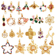 Pure Copper Micro-inlaid Color Flower Zircon Hollow – Small Gift Ideas — 1
