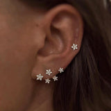 Delicate Bead-set Diamond Stud Earrings For Women – Gifts for Her — 1