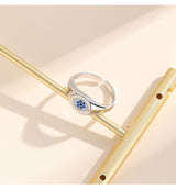 Design Textured Geometric Microset Zircon Ring – Surprise Gifts — 2
