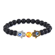 Black Glitter Stone Beaded Men's Bracelet – Jewelry Gift Ideas — 3