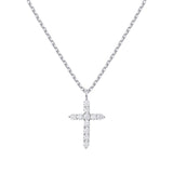 S925 Sterling Silver Diamond Inlaid Cross – Jewelry Gift Ideas — 7
