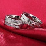 Titanium Steel Couple Ring Wedding Diamond Ring – Gifts for Couples — 1