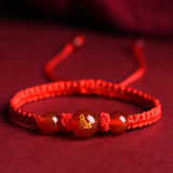 Zodiac Red Rope Bracelet Natural Red Agate – Jewelry Gift Ideas — 2