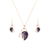 Crystal Love Jewelry Set Necklace Earrings – Jewelry Gift Ideas — 5