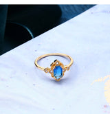 Sterling Silver Blue Green Quartz Ring – Gift Ideas — 3