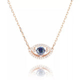 Lucky Blue Eyes Tear Rose Gold Necklace – Jewelry Gift Ideas — 2
