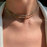 Fashion Versatile Half Diamond Half Chain – Stylish Gifts — 2