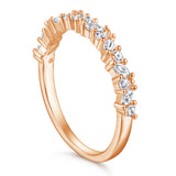 Sterling Silver Flowers Rose Gold Fashion Elegant Ring – Stylish Gifts — 4