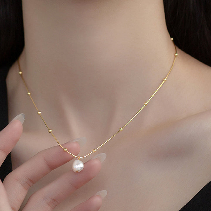 Sterling Silver Simple Light Luxury Necklace – Jewelry Gift Ideas — 1