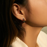 Women's Retro Peach Heart Round Earrings – Gifts for Her — 1