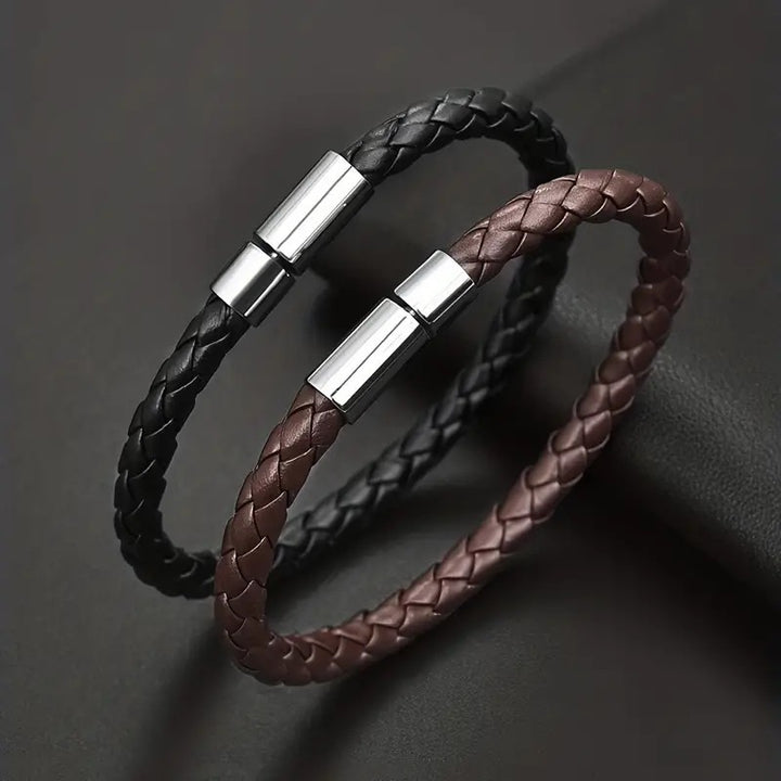 Casual Simple PU Woven Leather Bracelet – Jewelry Gift Ideas — 1