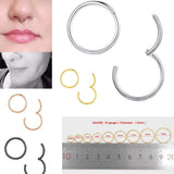316L Stainless Steel Basic Piercing Nose Ring – Birthday Gifts — 1
