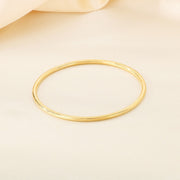 18K Vacuum Vapor Plating Gold Plain Ring Bracelet – Jewelry Gift Ideas — 8