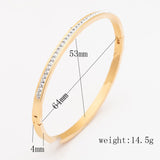 Single Row Stainless Steel Bracelet With Diamond – Jewelry Gift Ideas — 3