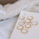 Stacking 14K Gold-Painted Heart Rings – Practical Gifts — 3