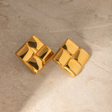 18K Gold Stainless Steel Glossy Cross Texture – Practical Gifts — 2