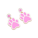 Exaggerated Alloy Dripping Puppy Footprints Earrings – Dog Lover Gifts — 2