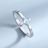 Sterling Silver Couples Cross Adjustable Ring – Stylish Gifts — 2