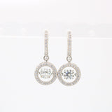 Moissanite Diamond Earrings Silver Needle – Thoughtful Gifts — 5