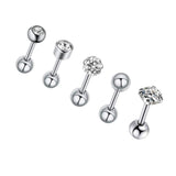 Geometric Stainless Steel Zircon Earrings – Stylish Gifts — 1