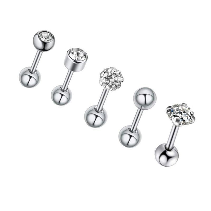Geometric Stainless Steel Zircon Earrings – Stylish Gifts — 1